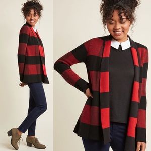 Modcloth Simply Snuggly Buffalo Plaid Cardigan
